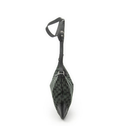 Gucci Half Moon Messenger Black Dark Green GG Canvas — view 4