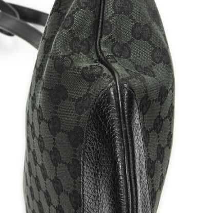 Gucci Half Moon Messenger Black Dark Green GG Canvas — view 7