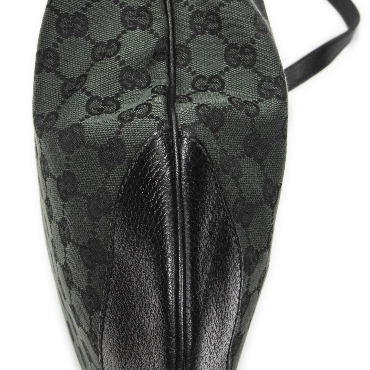 Gucci Half Moon Messenger Black Dark Green GG Canvas — view 8