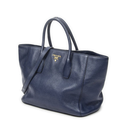 Prada Horizontal Tote Royal Blue Vitello Daino — view 2