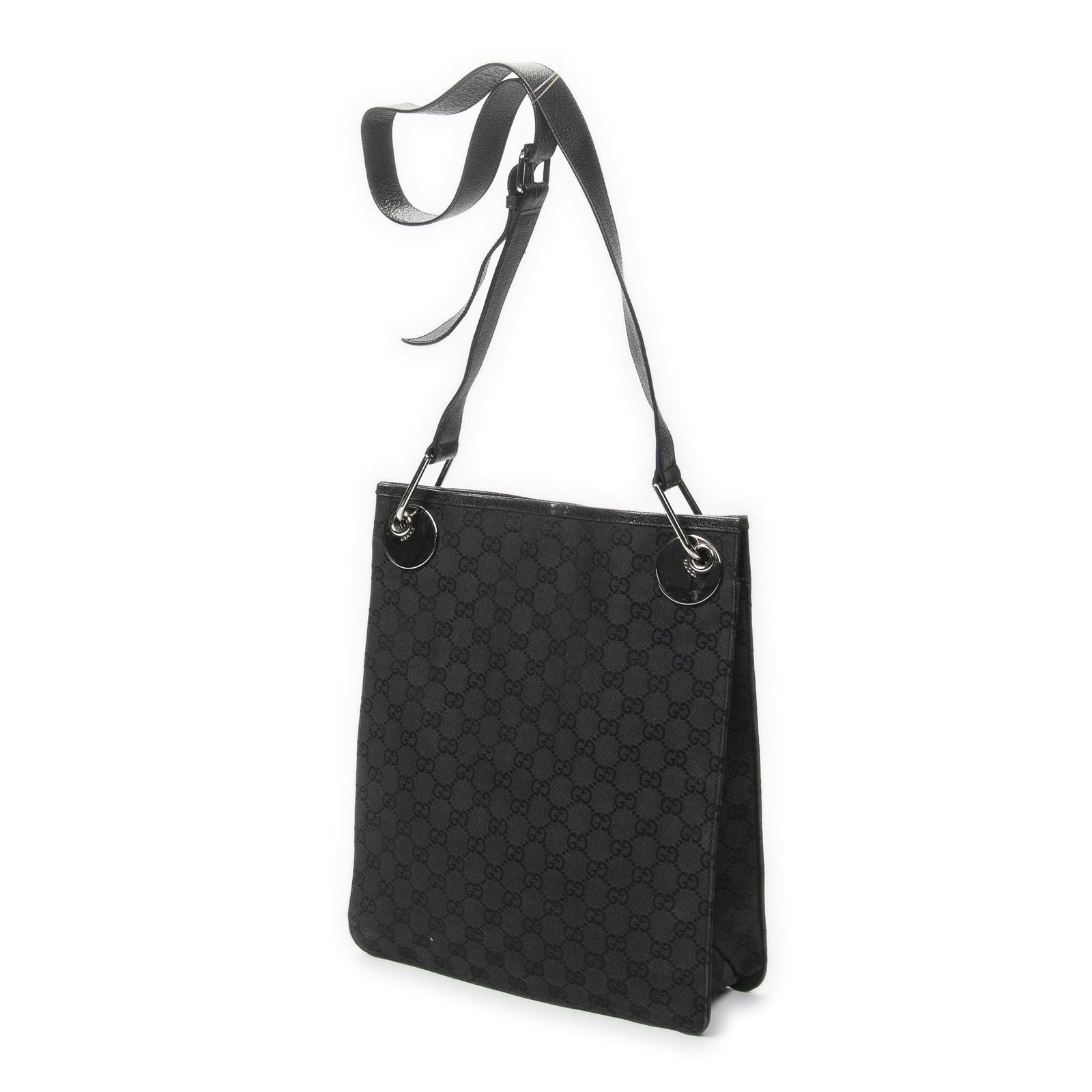 Gucci Vertical Eclipse Black GG Canvas Messenger — view 2