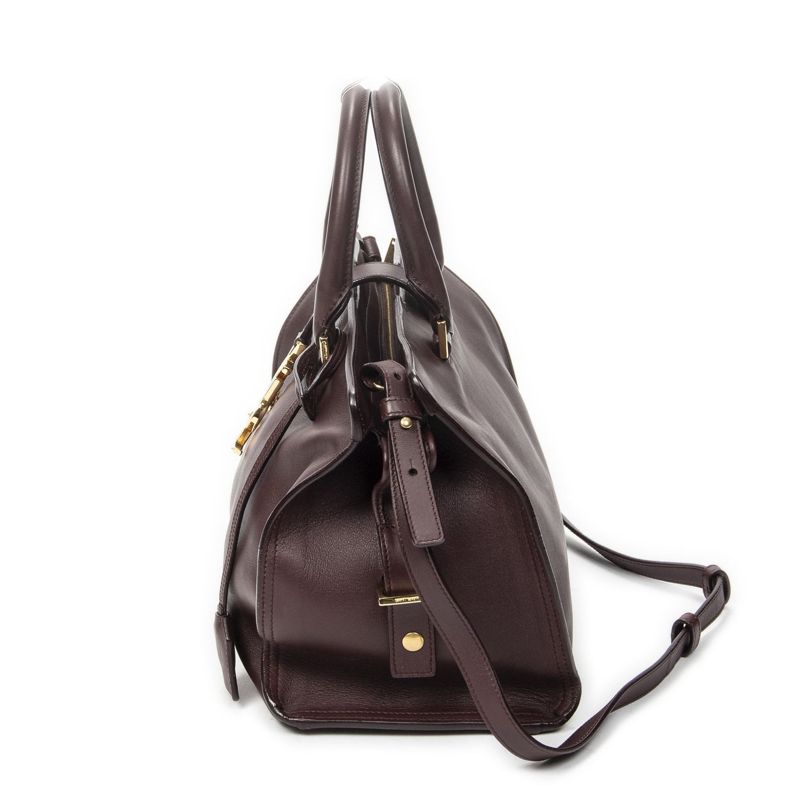 Saint Laurent Small Monogram Kababa Gandhi Smooth Calfskin Messenger — view 3