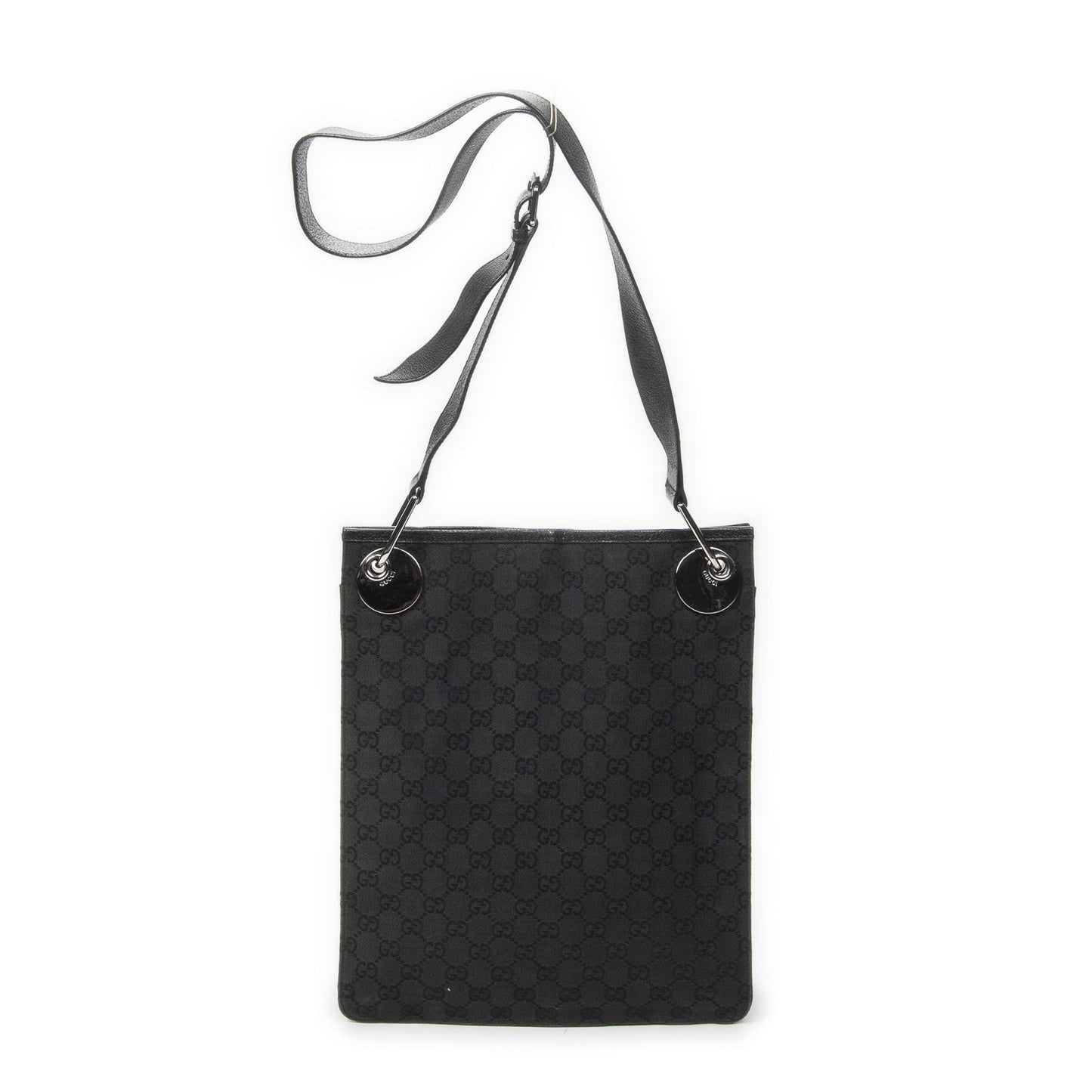 Gucci Vertical Eclipse Black GG Canvas Messenger