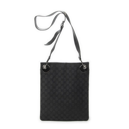 Gucci Vertical Eclipse Black GG Canvas Messenger