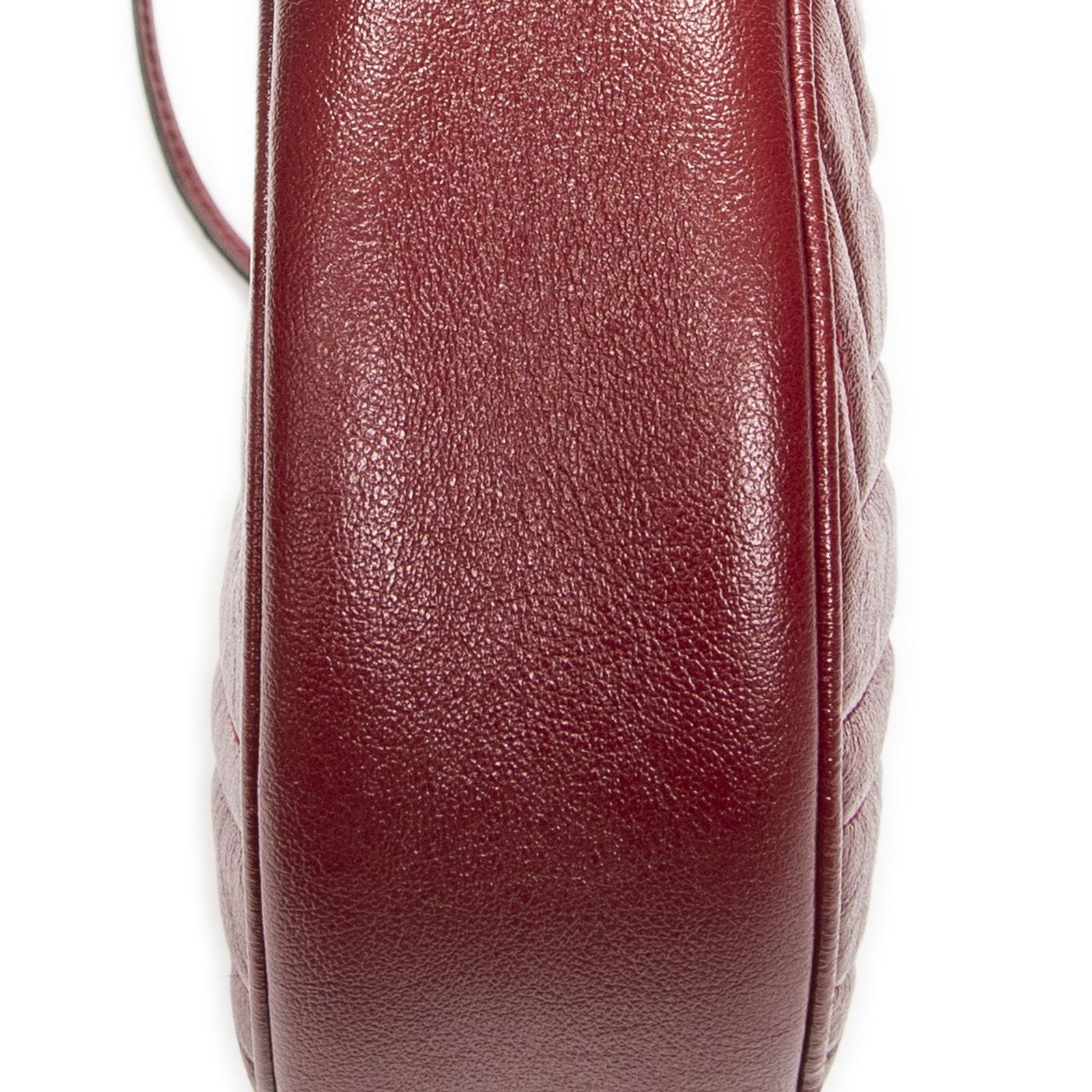 Gucci Small GG Marmont Chain Crossbody Red Matelasse Chez Blanc Leather — view 8