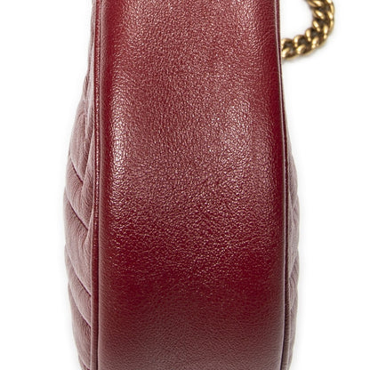 Gucci Small GG Marmont Chain Crossbody Red Matelasse Chez Blanc Leather — view 7