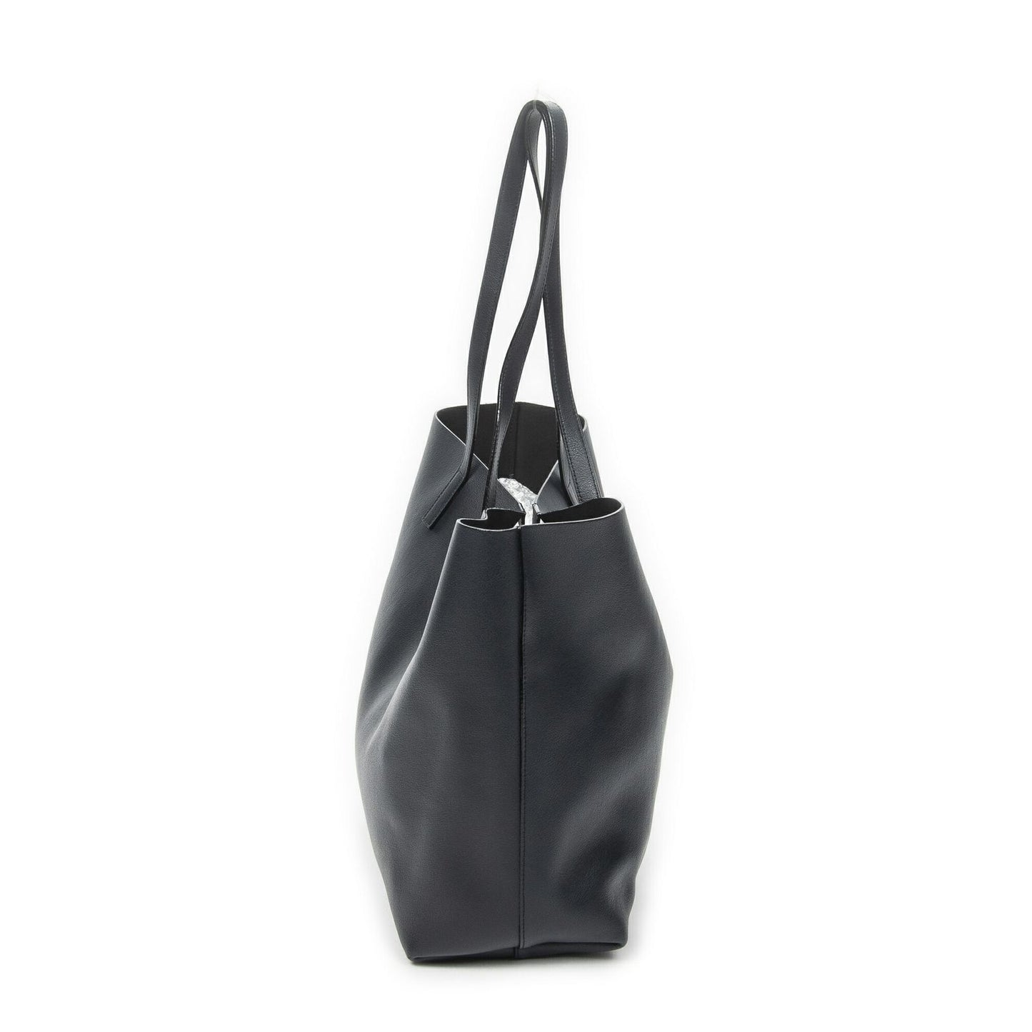 Saint Laurent East West Shopping Tote Navy Calfskin Leather — view 4