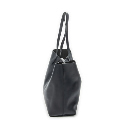 Saint Laurent East West Shopping Tote Navy Calfskin Leather — view 4