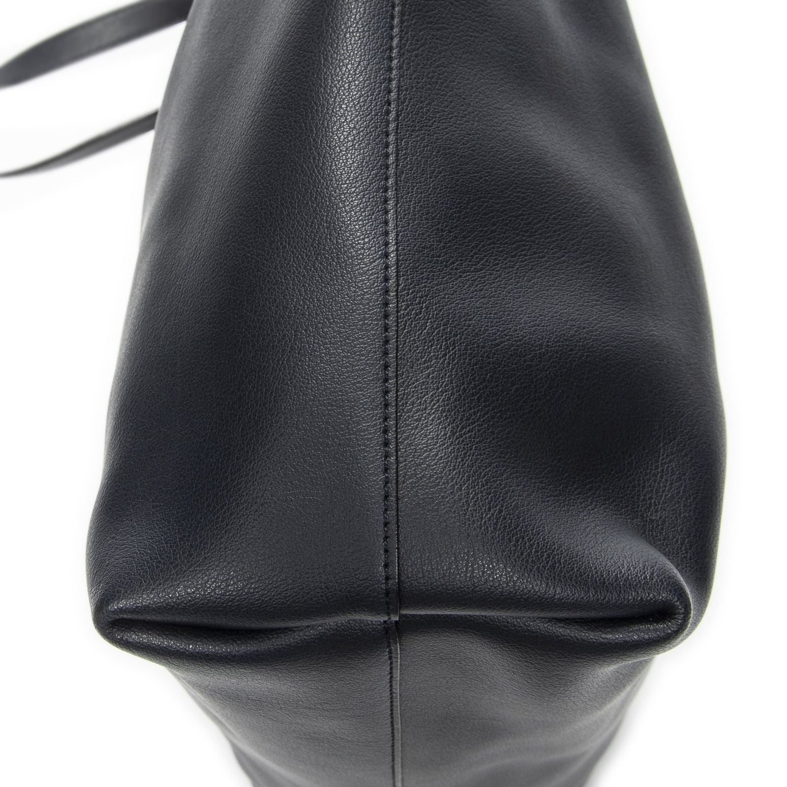 Saint Laurent East West Shopping Tote Navy Calfskin Leather — view 7
