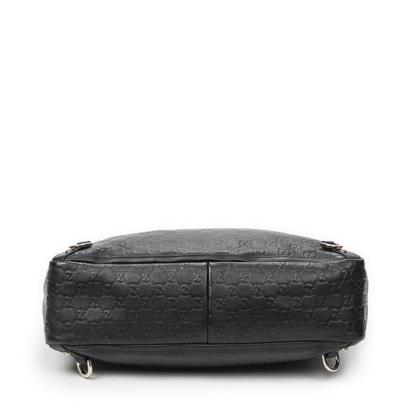 Gucci Large Abbey D Ring Tote Black Guccissima — view 6