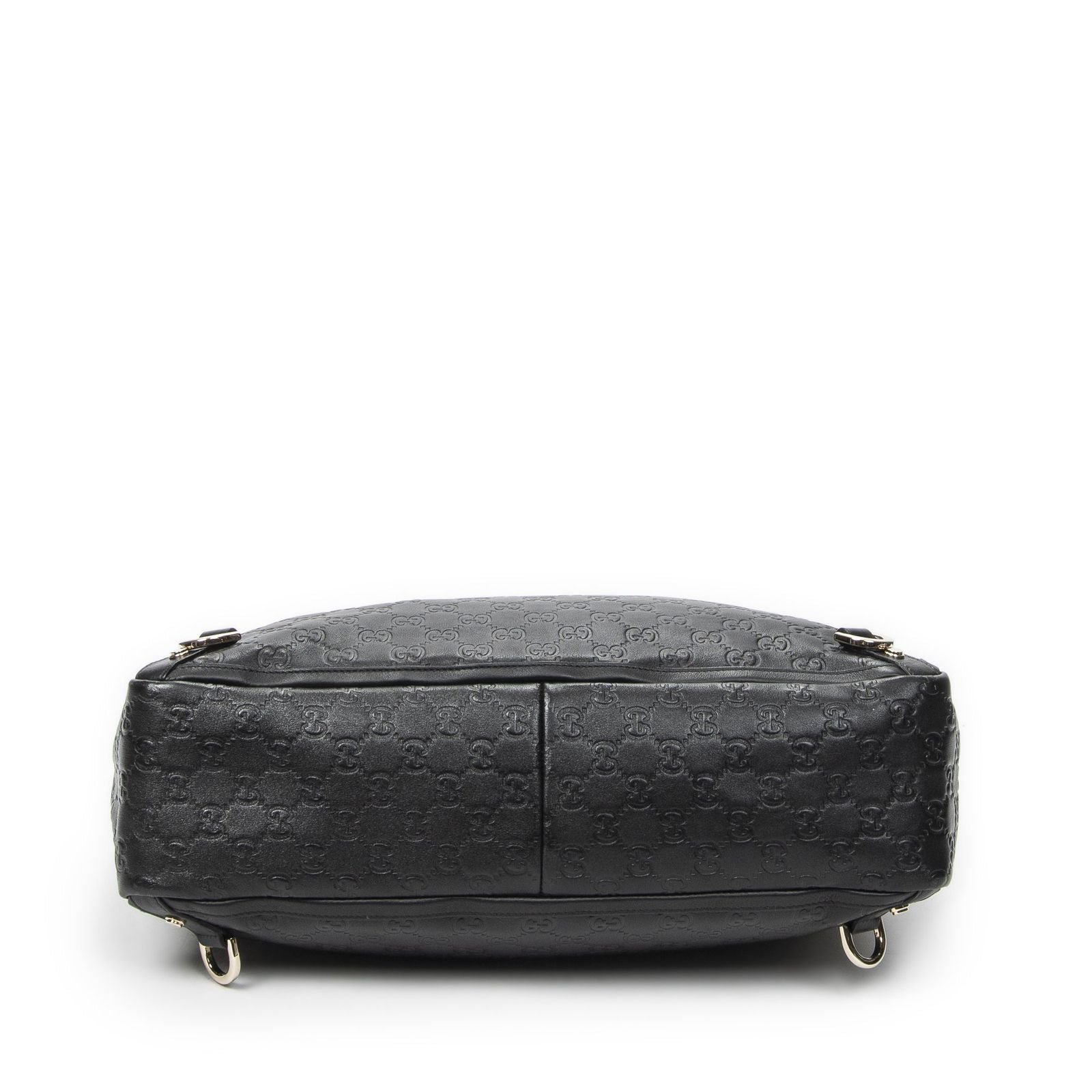 Gucci Large Abbey D Ring Tote Black Guccissima — view 6