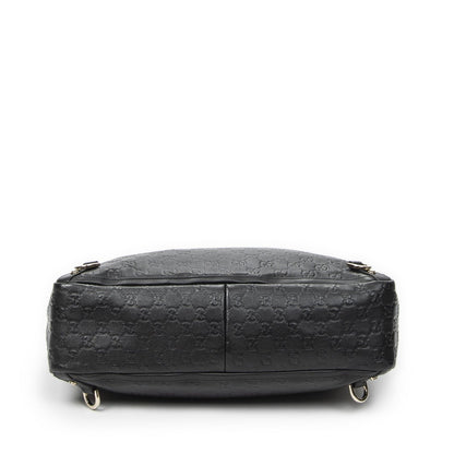 Gucci Large Abbey D Ring Tote Black Guccissima — view 6