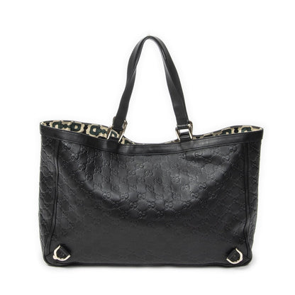 Gucci Large Abbey D Ring Tote Black Guccissima — view 5