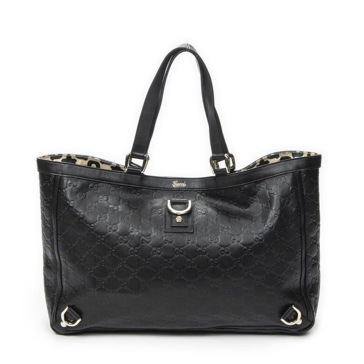 Gucci Large Abbey D Ring Tote Black Guccissima