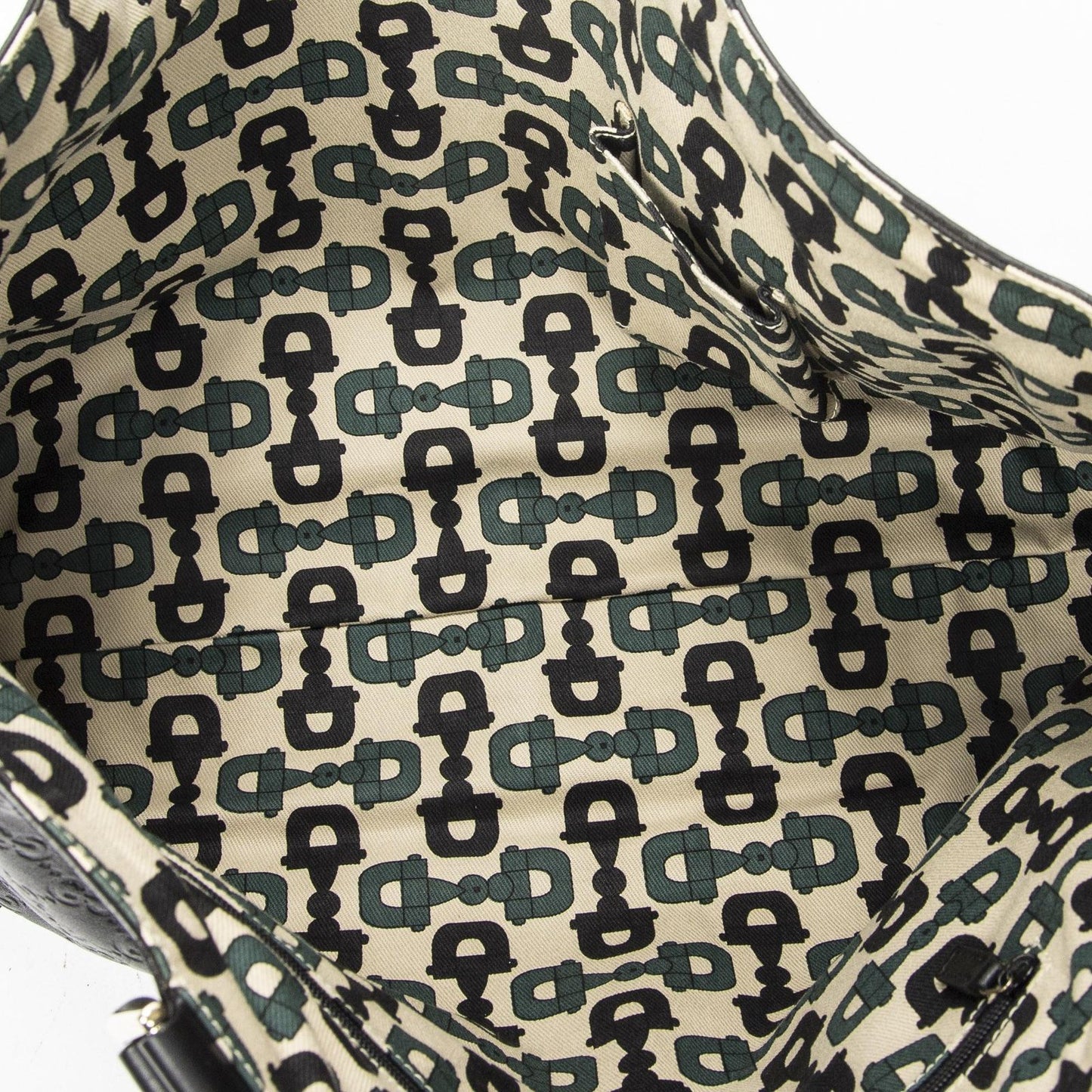 Gucci Large Abbey D Ring Tote Black Guccissima — view 9