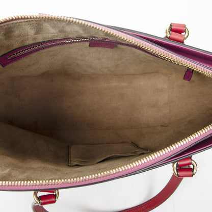 Gucci Zip Bucket Tote Beige Pink Red Supreme Canvas — view 9