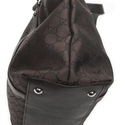 Gucci Abbey Tote Dark Brown GG Nylon Canvas — view 8