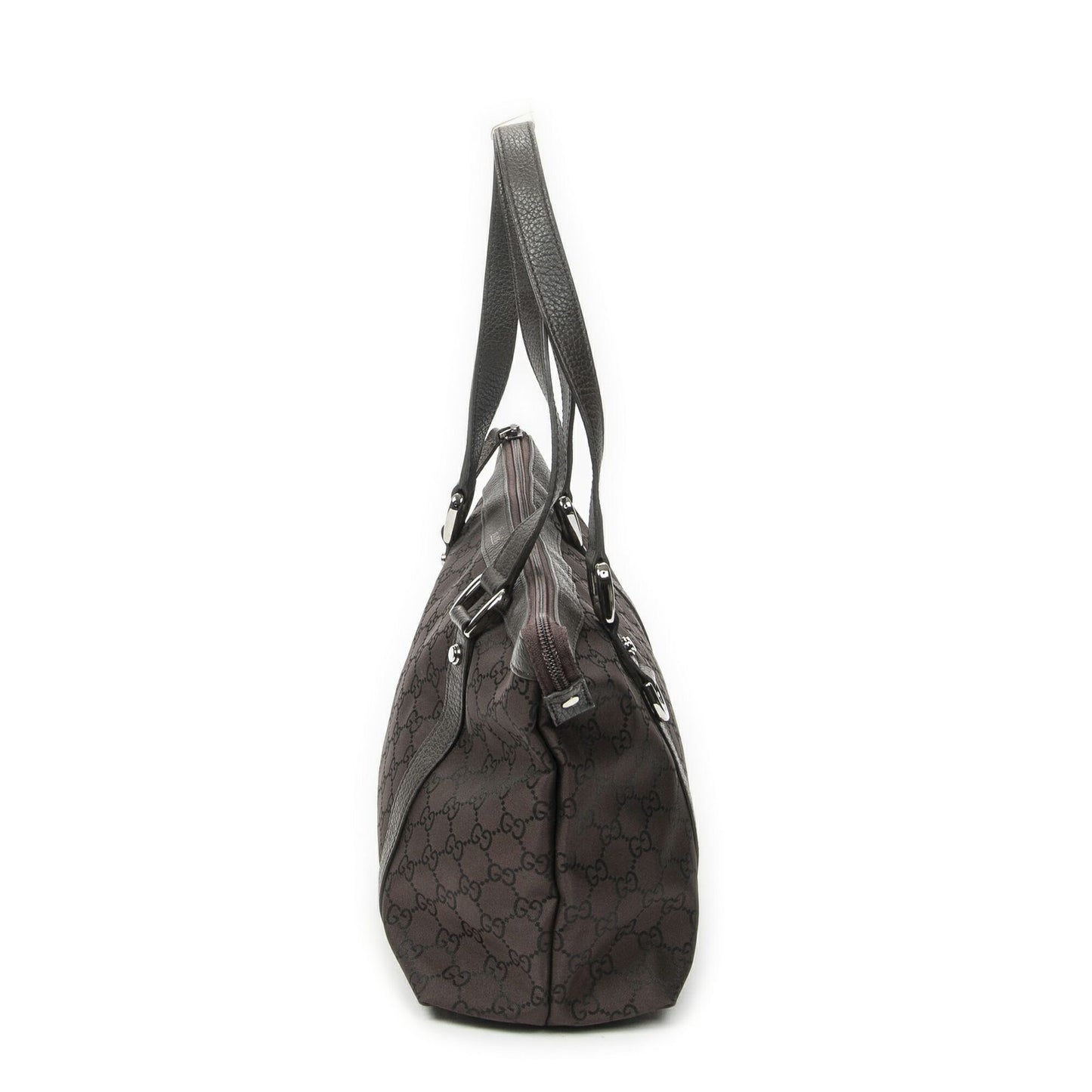 Gucci Abbey Tote Dark Brown GG Nylon Canvas — view 3