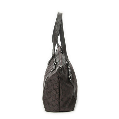 Gucci Abbey Tote Dark Brown GG Nylon Canvas — view 4