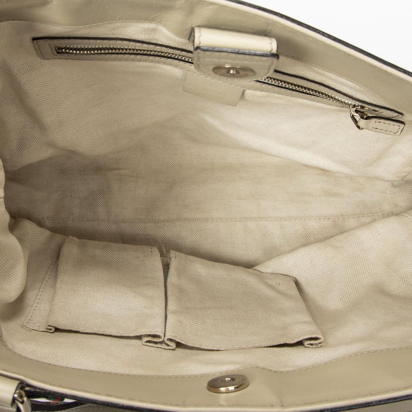 Gucci Mayfair Tote Ivory Beige GG Canvas — view 9