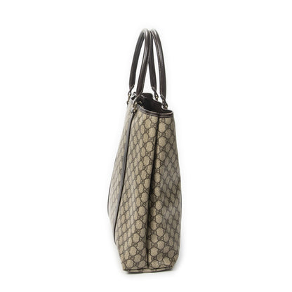 Gucci Vertical Tote Dark Brown Beige Supreme Canvas — view 4
