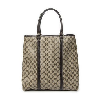 Gucci Vertical Tote Dark Brown Beige Supreme Canvas — view 5