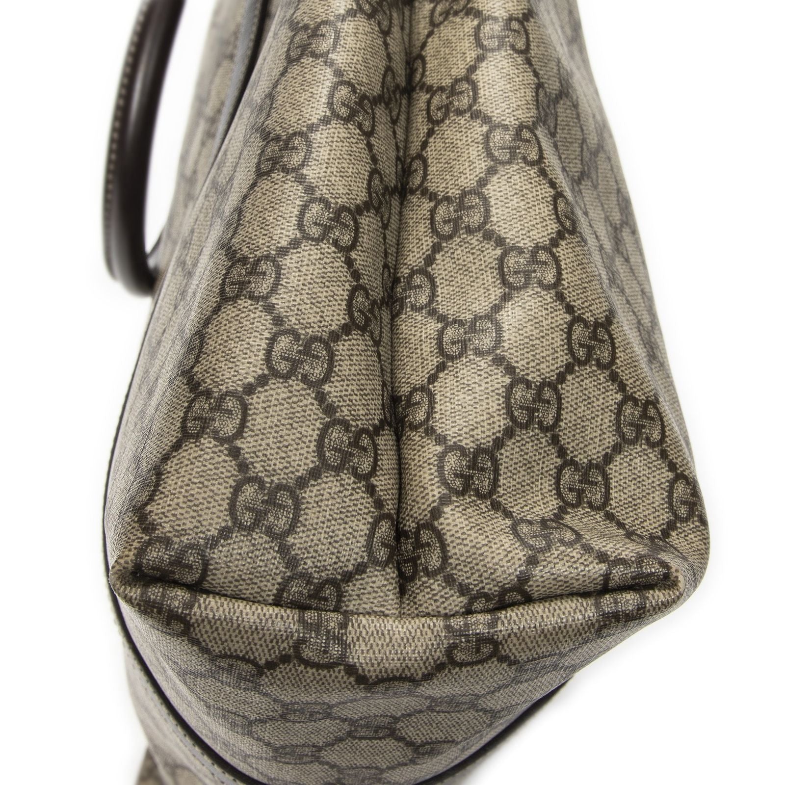 Gucci Vertical Tote Dark Brown Beige Supreme Canvas — view 7