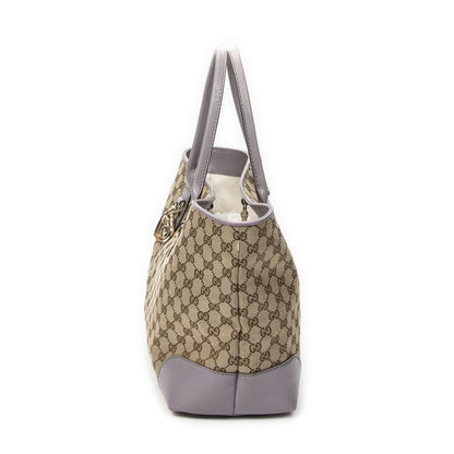 Gucci Heart Bit Open Tote Lilac Beige GG Canvas — view 3
