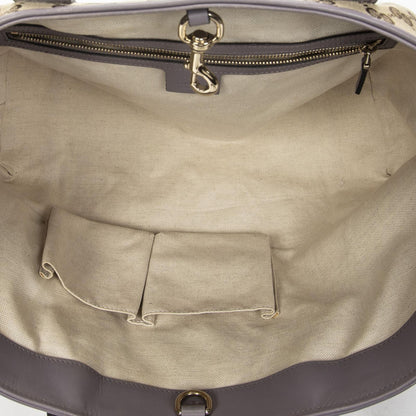 Gucci Heart Bit Open Tote Lilac Beige GG Canvas — view 9