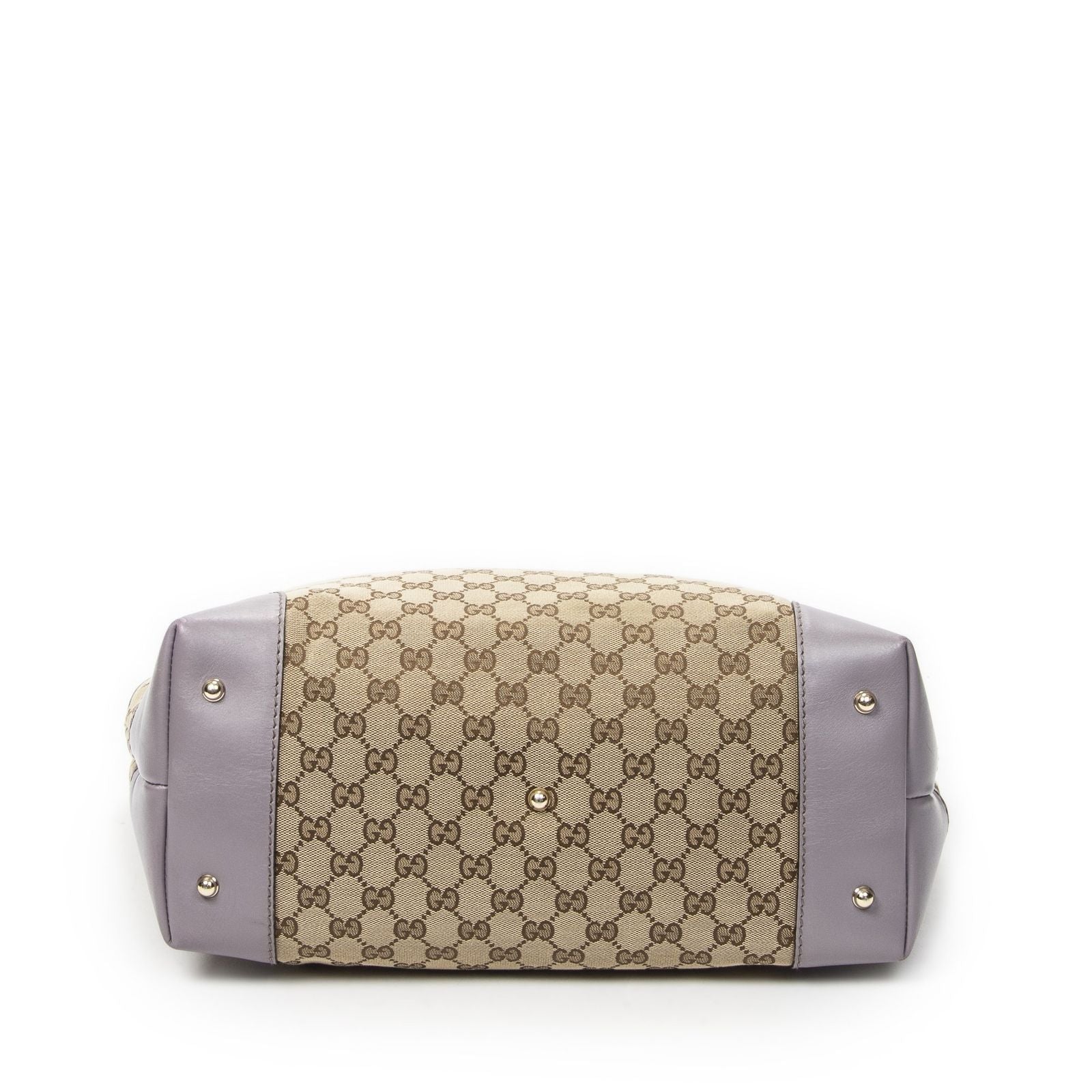 Gucci Heart Bit Open Tote Lilac Beige GG Canvas — view 6