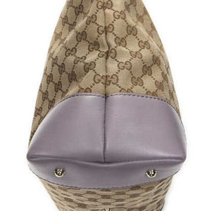 Gucci Heart Bit Open Tote Lilac Beige GG Canvas — view 7