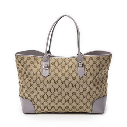 Gucci Heart Bit Open Tote Lilac Beige GG Canvas — view 5
