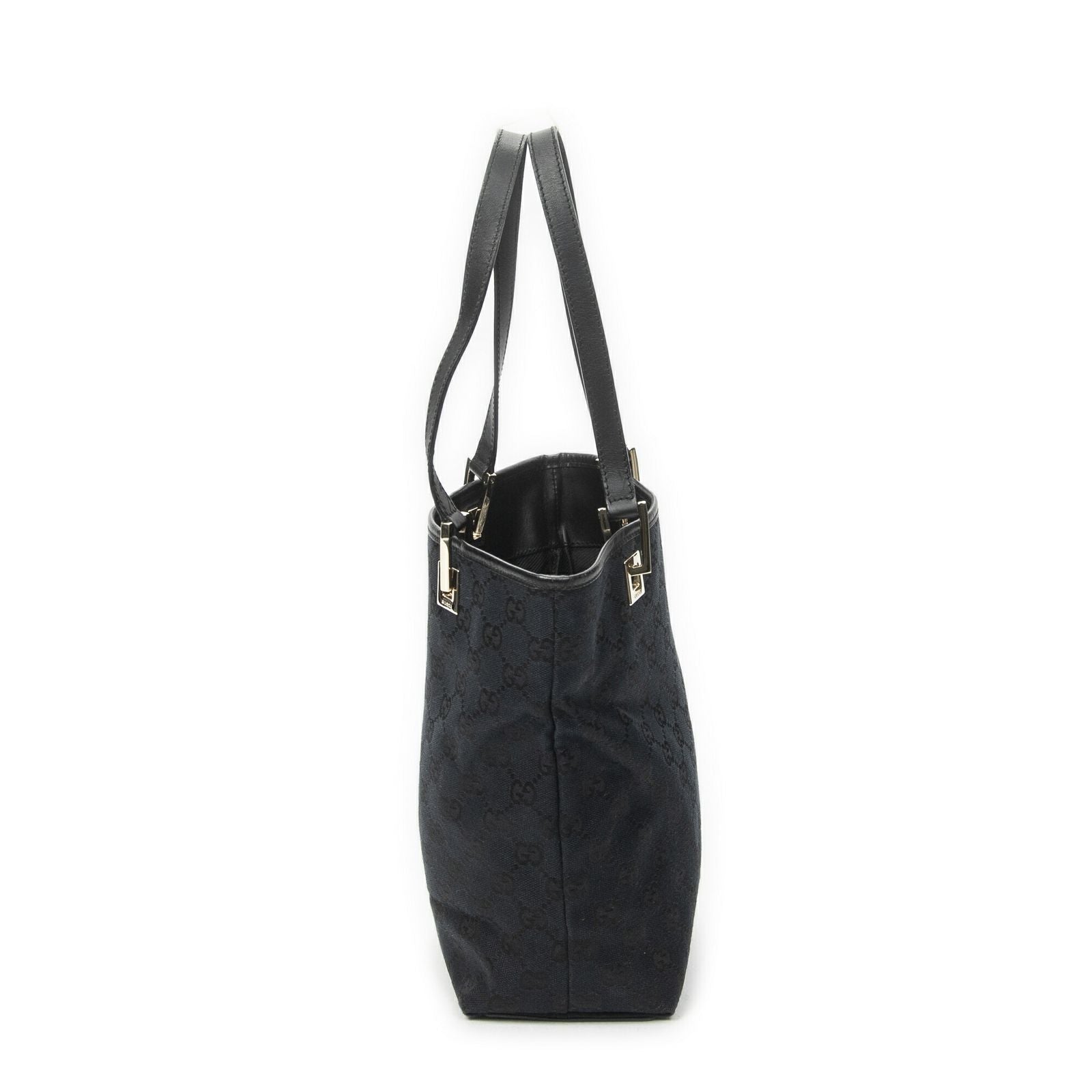 Gucci Small Bucket Tote Black GG Canvas — view 3