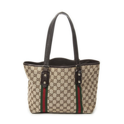 Gucci Small Web Jolique Tote Dark Brown Beige GG Canvas — view 5