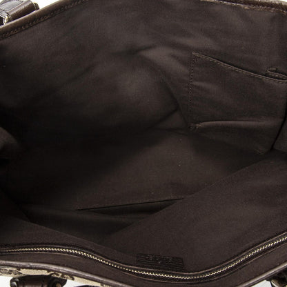 Gucci Small Web Jolique Tote Dark Brown Beige GG Canvas — view 9