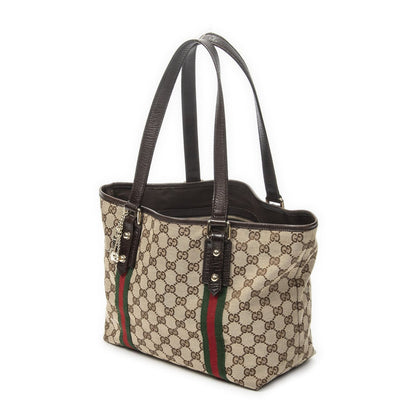 Gucci Small Web Jolique Tote Dark Brown Beige GG Canvas — view 2