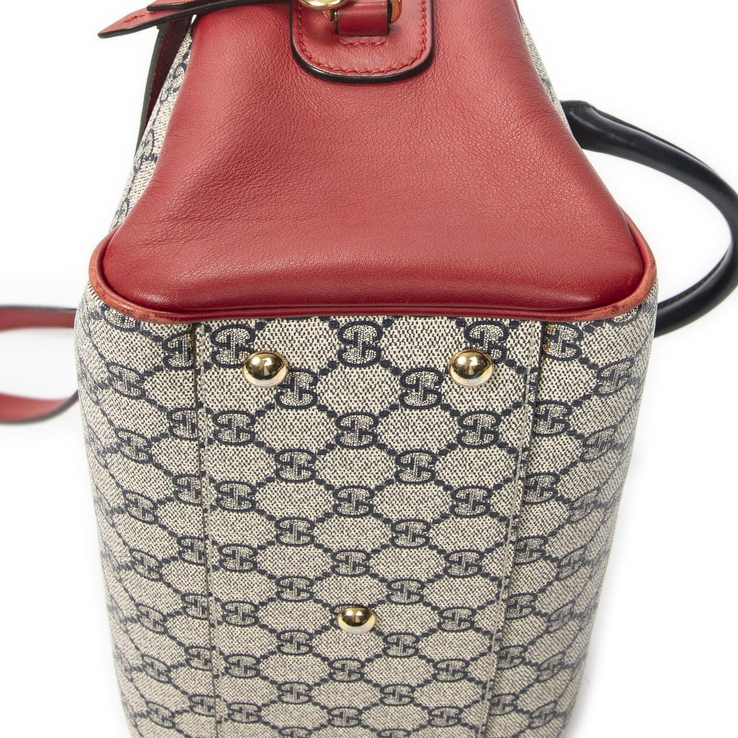 Gucci Small Boston Navy Beige Red Supreme Canvas Messenger — view 7