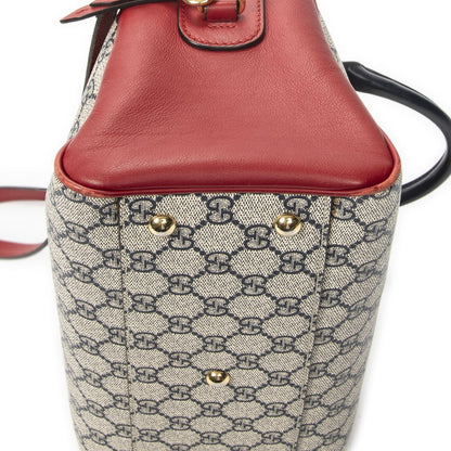 Gucci Small Boston Navy Beige Red Supreme Canvas Messenger — view 7