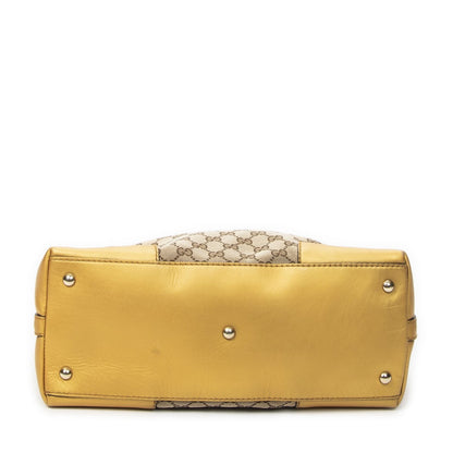 Gucci Brea Heart Hobo Yellow Beige GG Canvas — view 6