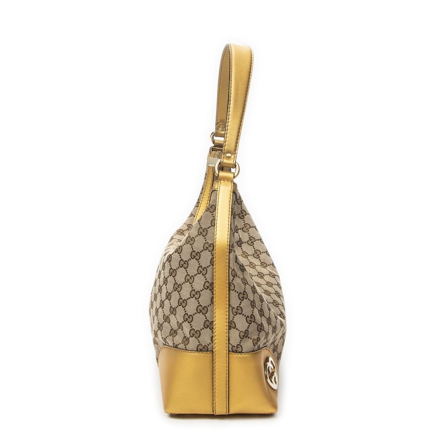 Gucci Brea Heart Hobo Yellow Beige GG Canvas — view 4