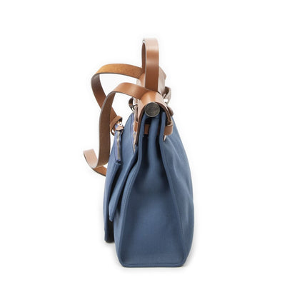 Hermes Herbag Zip Blue Tantoile Officier Handbag — view 4