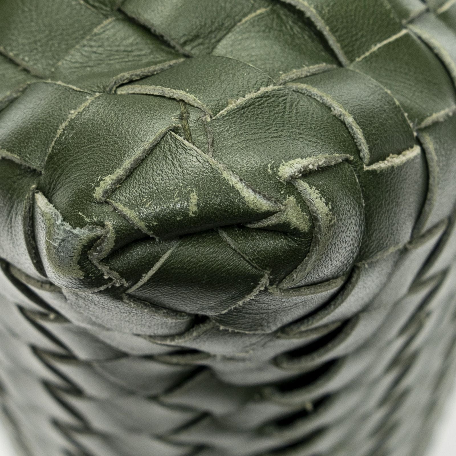 Bottega Veneta Flat Messenger Green Intrecciato Leather — view 8