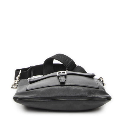 Loewe Anagram Front Pocket Messenger Black Gray Calfskin Leather — view 6
