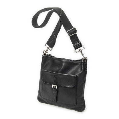 Loewe Anagram Front Pocket Messenger Black Gray Calfskin Leather — view 2