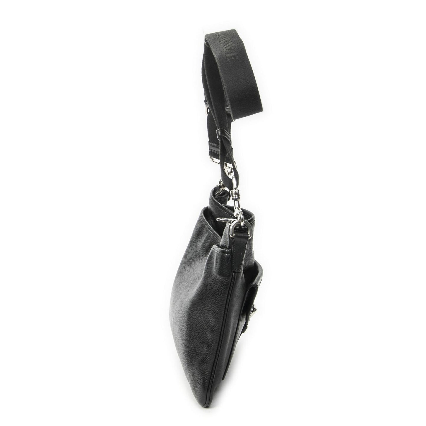 Loewe Anagram Front Pocket Messenger Black Gray Calfskin Leather — view 4