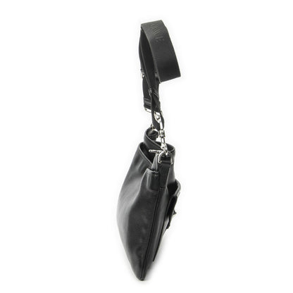 Loewe Anagram Front Pocket Messenger Black Gray Calfskin Leather — view 4