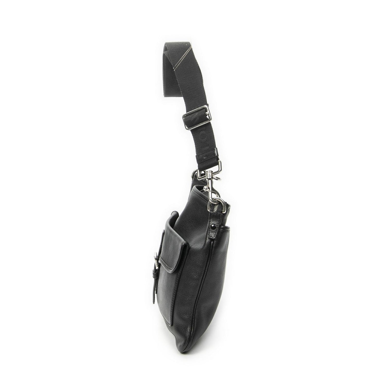 Loewe Anagram Front Pocket Messenger Black Gray Calfskin Leather — view 3