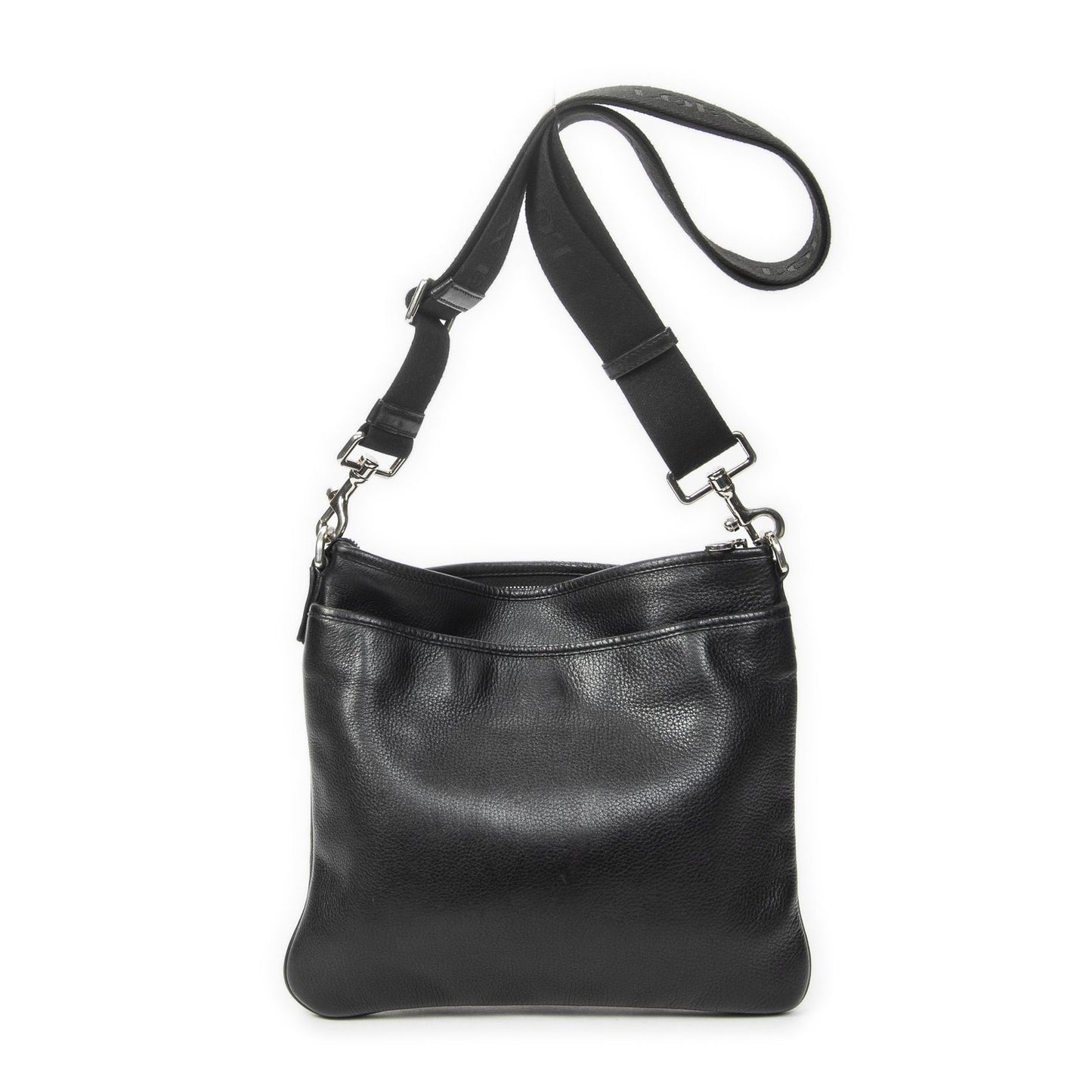 Loewe Anagram Front Pocket Messenger Black Gray Calfskin Leather — view 5