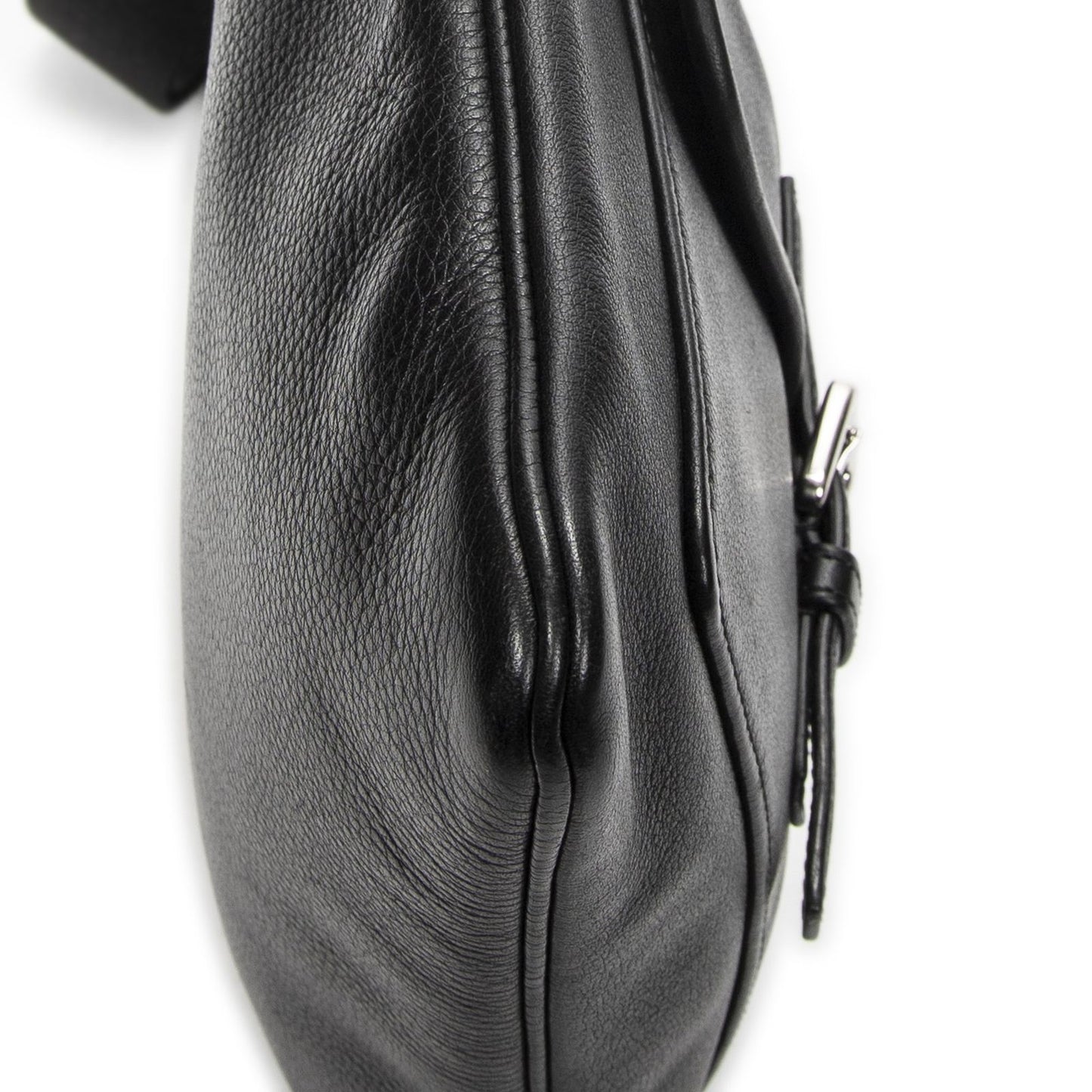 Loewe Anagram Front Pocket Messenger Black Gray Calfskin Leather — view 7