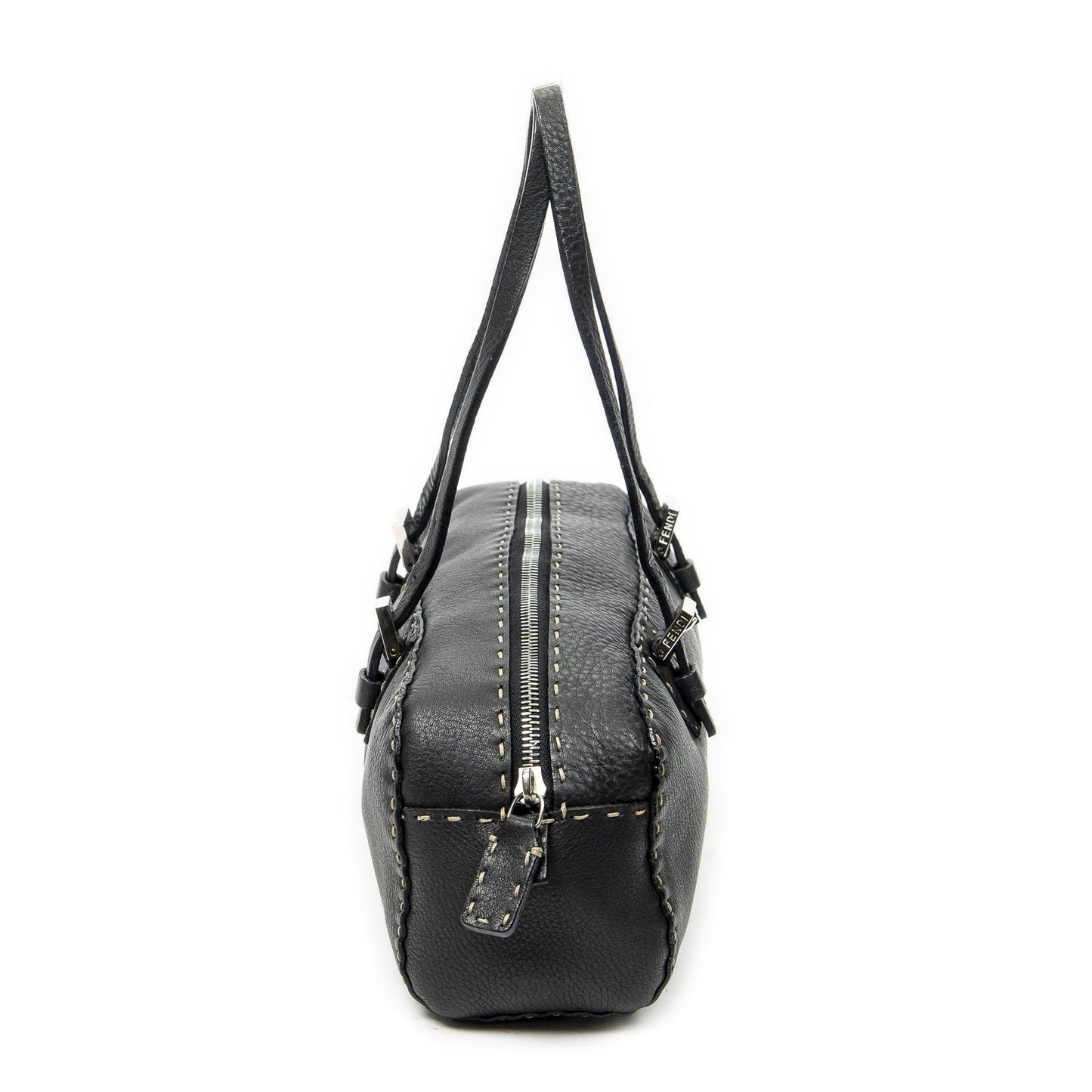 Fendi Mini Bow Sling Bag Black Selleria Leather — view 4